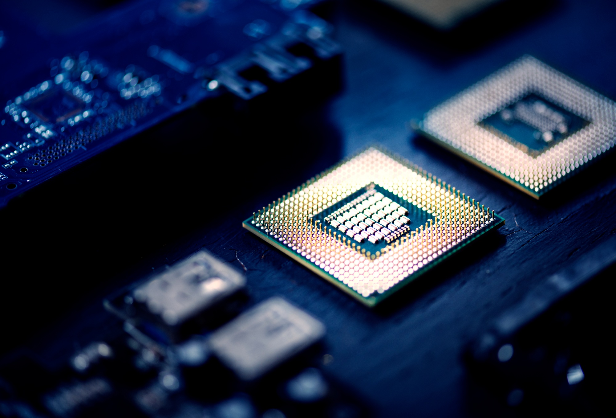 Closeup of computer processor