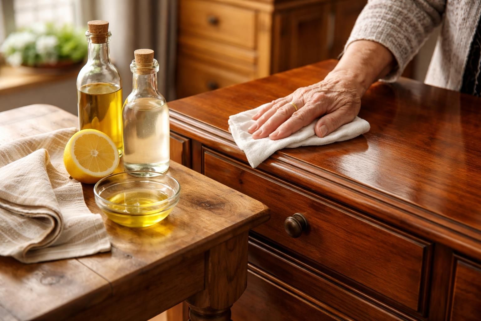 découvrez des astuces de grand-mère efficaces pour nettoyer naturellement votre meuble en merisier vernis et lui redonner tout son éclat sans produits chimiques.
