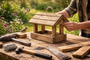 découvrez comment fabriquer une mangeoire d'oiseaux originale et créative à partir d'une palette recyclée. guide étape par étape pour un projet diy écologique et décoratif.