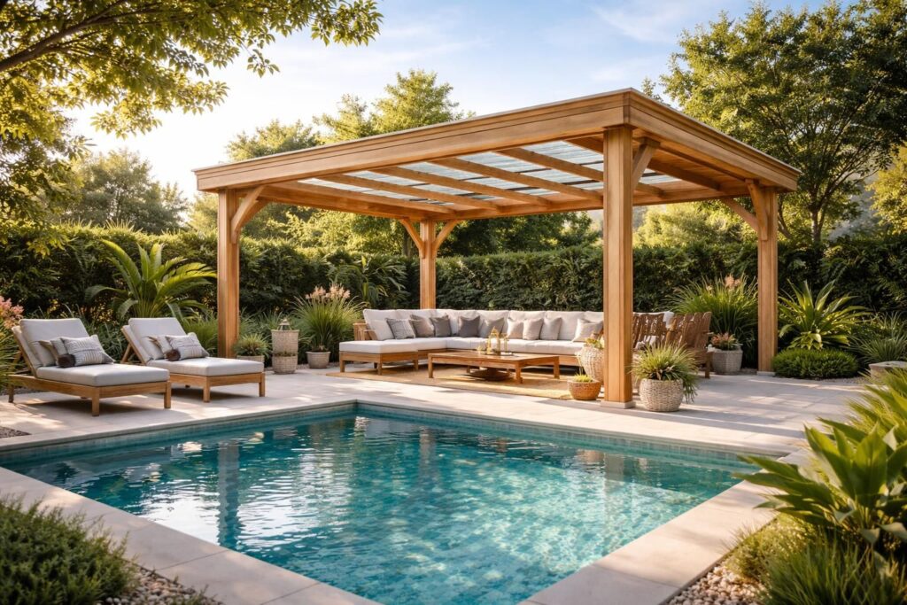 découvrez notre guide complet pour construire une pergola sur mesure autour de votre piscine, alliant esthétisme et fonctionnalité pour un espace extérieur unique.
