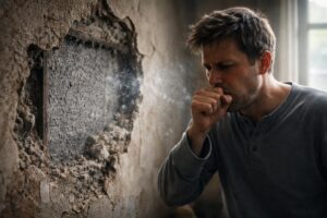 découvrez les risques pour la santé liés à une plaque d'amiante non traitée dans le mur et les mesures à prendre pour se protéger efficacement.