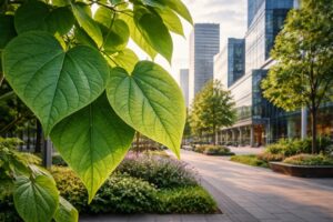 découvrez comment les feuilles du catalpa symbolisent la résilience et s'intègrent harmonieusement dans l'urbanisme moderne pour un environnement durable.