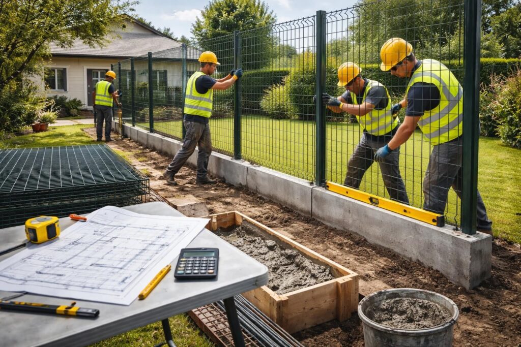 découvrez comment est calculé le tarif de la pose d'une clôture rigide avec soubassement en béton, en tenant compte des matériaux, de la main-d'œuvre et des spécificités du chantier pour un devis précis.