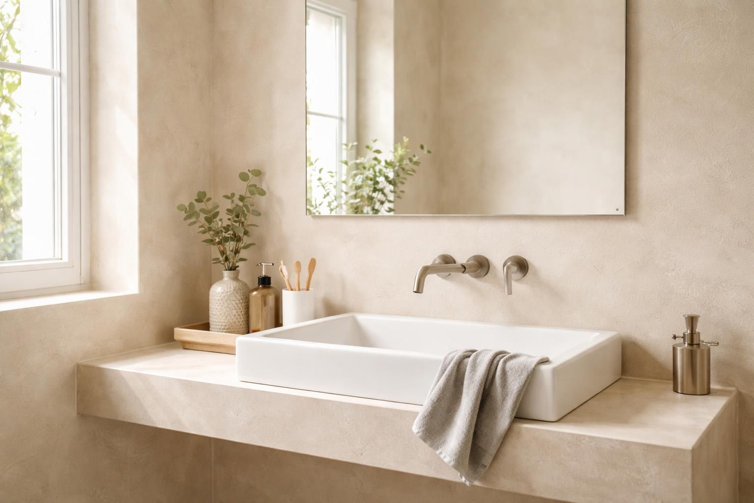 découvrez comment l'enduit à la chaux facilite l'entretien de votre salle de bain grâce à un nettoyage rapide et facile, alliant esthétique naturelle et praticité.