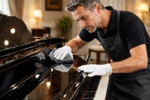 découvrez les conseils des experts pour nettoyer efficacement un piano laqué noir et préserver son éclat unique.