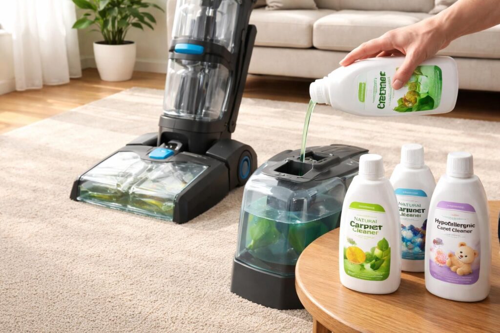découvrez comment choisir le détergent parfait pour votre shampouineuse afin de nettoyer efficacement et préserver la beauté de votre tapis.
