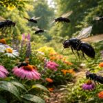 Quel impact ont les gros insectes noirs volants dans le jardin ?