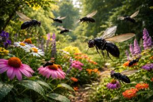 découvrez l'impact des gros insectes noirs volants dans votre jardin, leur rôle écologique et comment les gérer efficacement pour préserver vos plantes.