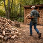 Combien de temps pour ranger 10 stères de bois seul ? Une étude de cas