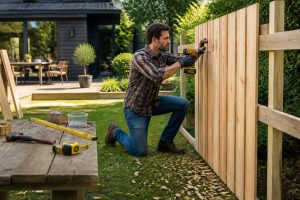 apprenez à construire une palissade en bois verticale facilement avec ce projet diy accessible, idéal pour protéger votre jardin et embellir votre espace extérieur.